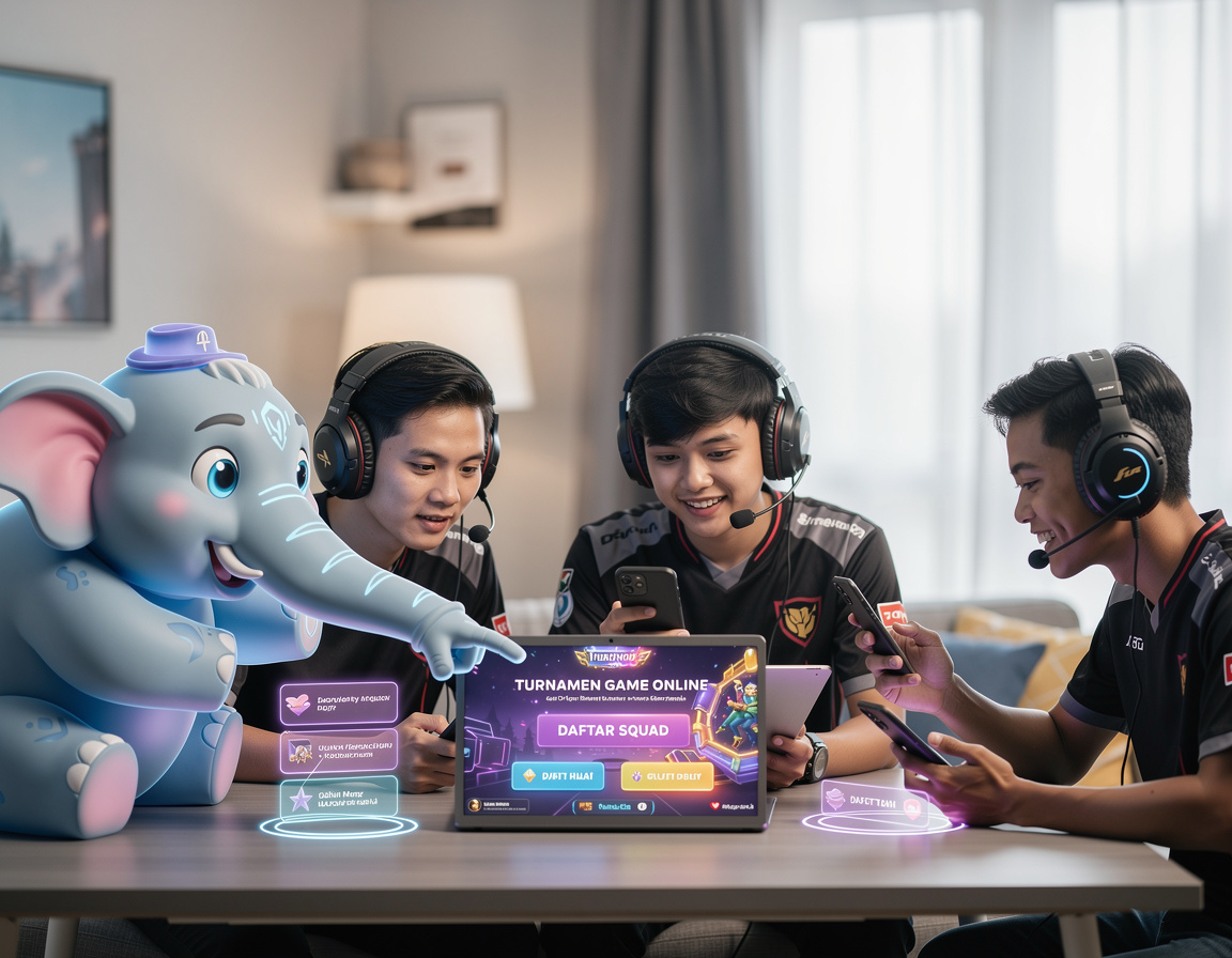 Ilustrasi gajah4d cara daftar turnamen game online untuk squad mobile pemula
